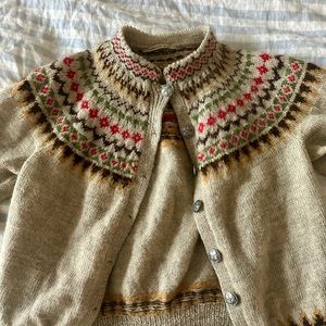 Vintage Norwegian Handmade Fair Isle Cardigan